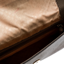 Pre Owned DKNY Taupe Saffiano Leather Bryant Park Crossbody Bag