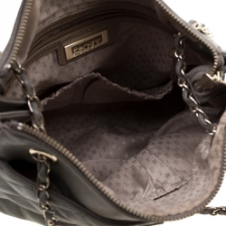 DKNY Beige Quilted Leather Chain Shoulder Bag