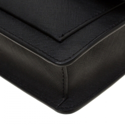 Pre Owned حقيبة كروس دي كي أن واي ميني بريانت بارك جلد سافيانو سوداء