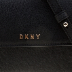 Pre Owned حقيبة كروس دي كي أن واي ميني بريانت بارك جلد سافيانو سوداء