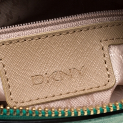 Pre Owned DKNY Green Saffiano Leather Shoulder Bag