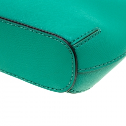 Pre Owned DKNY Green Saffiano Leather Shoulder Bag