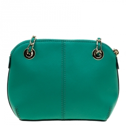 Pre Owned DKNY Green Saffiano Leather Shoulder Bag