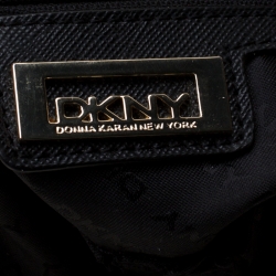 Pre Owned DKNY Black Signature Canvas Crossbody Bag