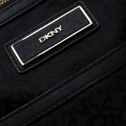 Pre Owned DKNY Black Signature Canvas Crossbody Bag