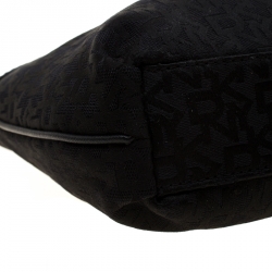Pre Owned DKNY Black Signature Canvas Crossbody Bag