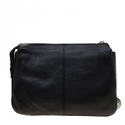 Pre Owned DKNY Black Leather Crossbody Bag