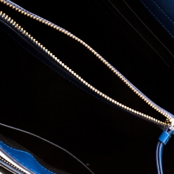 Pre Owned DKNY Blue Bryant Park Leather Scarlet Tote