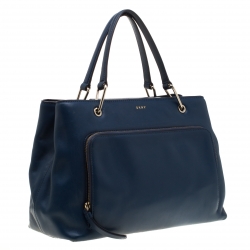 Pre Owned DKNY Blue Bryant Park Leather Scarlet Tote