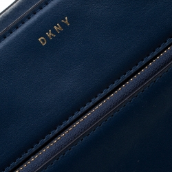 Pre Owned DKNY Blue Bryant Park Leather Scarlet Tote