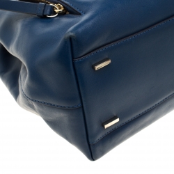 Pre Owned DKNY Blue Bryant Park Leather Scarlet Tote