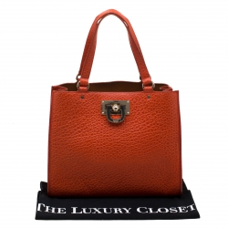 مملوكة مسبقًا DKNY Orange Leather Tote