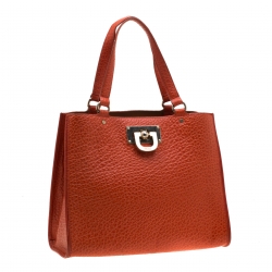 مملوكة مسبقًا DKNY Orange Leather Tote