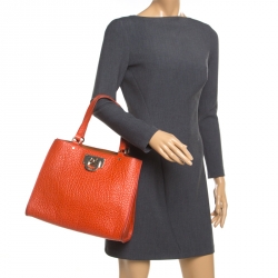 مملوكة مسبقًا DKNY Orange Leather Tote