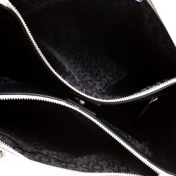 Pre Owned DKNY Grey Bryant Park Saffiano Leather Double Zip Tote