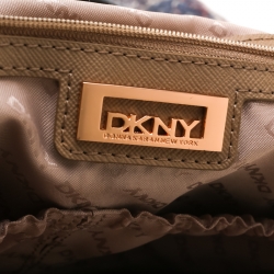 Pre Owned DKNY Multicolor Python Embossed Leather Top Handle Bag