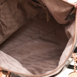 Pre Owned DKNY Multicolor Python Embossed Leather Top Handle Bag