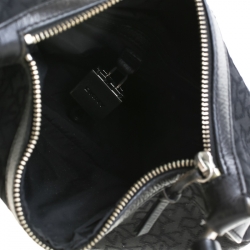 Pre Owned DKNY Black Signature Canvas and Leather Shoulder Bag
