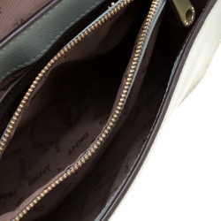 Pre Owned DKNY Ash Blue Leather Envelope Style Crossbody Bag