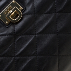 Pre Owned DKNY Black Quilted Leather Tote