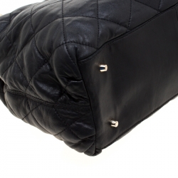 Pre Owned DKNY Black Quilted Leather Tote