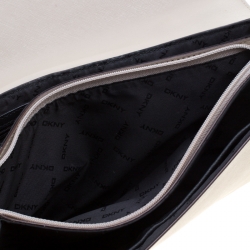 Pre Owned DKNY Grey Leather Top Handle Bag