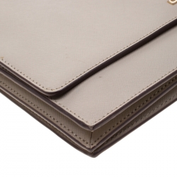 Pre Owned DKNY Grey Leather Top Handle Bag