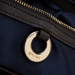 Pre Owned DKNY Beige/Brown Signature Canvas Hobo