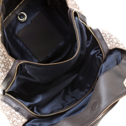 Pre Owned DKNY Beige/Brown Signature Canvas Hobo