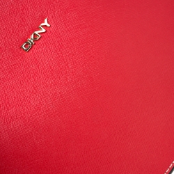 Pre Owned DKNY Red Leather Crossbody Bag