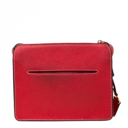 Pre Owned DKNY Red Leather Crossbody Bag