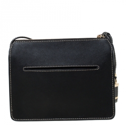 مملوكة مسبقًا Dkny Black Saffiano Leather Crossbody Bag