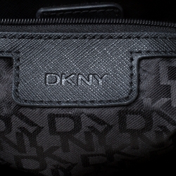 Pre Owned Dkny Dark Maroon Leather Double Zip Tote