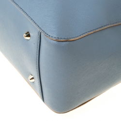 Pre Owned DKNY Ash Grey Leather Bryant Park Tote