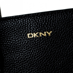 Pre Owned حقيبة كروس دي كي أن واي ميني شيلسي جلد أسود