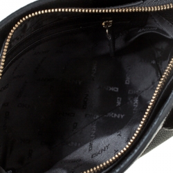 Pre Owned حقيبة كروس دي كي أن واي ميني شيلسي جلد أسود