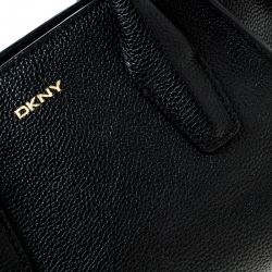 Pre Owned حقيبة كروس دي كي أن واي ميني شيلسي جلد أسود