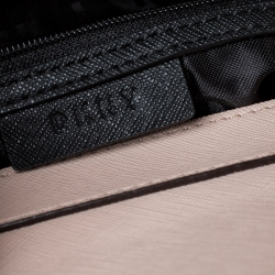 Pre Owned DKNY Pink Leather Bryant Park Pocket Crossbody Bag