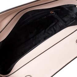 Pre Owned DKNY Pink Leather Bryant Park Pocket Crossbody Bag