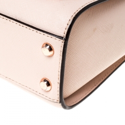 Pre Owned DKNY Pink Leather Bryant Park Pocket Crossbody Bag