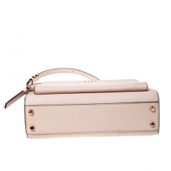 Pre Owned DKNY Pink Leather Bryant Park Pocket Crossbody Bag