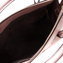 Pre Owned DKNY Pink Saffiano Leather Satchel