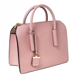 Pre Owned DKNY Pink Saffiano Leather Satchel