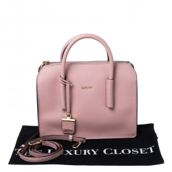 Pre Owned DKNY Pink Saffiano Leather Satchel