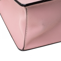 Pre Owned DKNY Pink Saffiano Leather Satchel
