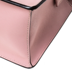 Pre Owned DKNY Pink Saffiano Leather Satchel