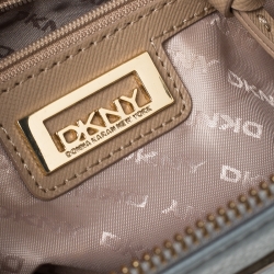 Pre Owned DKNY Grey Leather Shoulder Bag