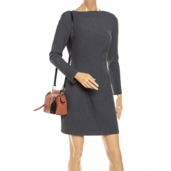 Pre Owned DKNY Cognac Leather Crossbody Bag