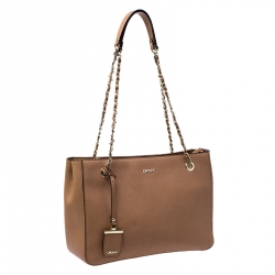 Pre Owned DKNY Brown Leather Bryant Park Tote