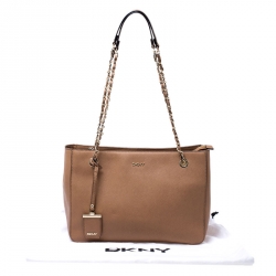 Pre Owned DKNY Brown Leather Bryant Park Tote